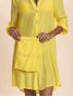 Camisa Manga Longa Shantung Amarelo Celular Cia Marítima