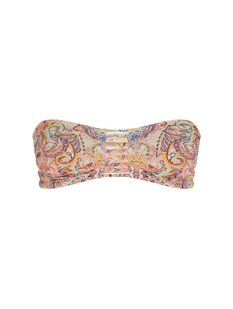 Top Bandeau Estampado Moa Laranja Cia Marítima