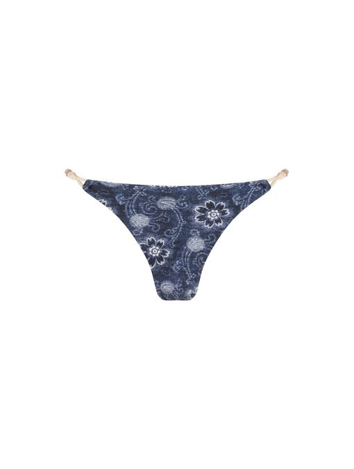 Tanga Lateral Estreita Estampada Java Marinho Cia Marítima