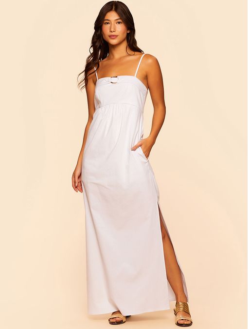 Vestido Longo Branco Cia Marítima