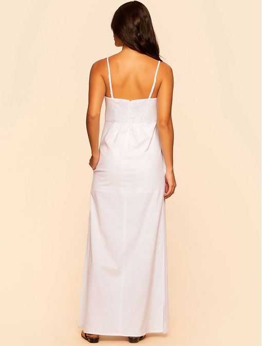 Vestido Longo Branco Cia Marítima