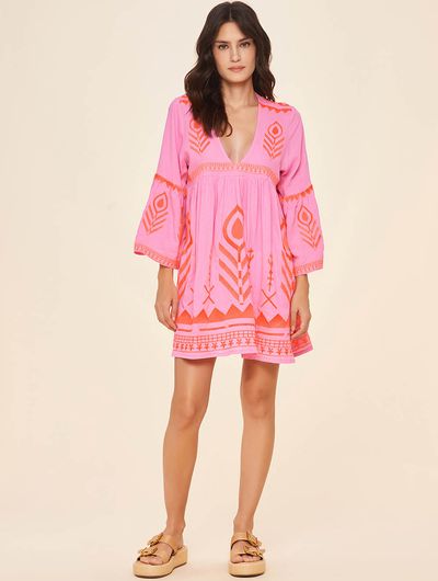 Kaftan-Bordado-Em-Linho-Kandara-Rosa-Cia-Maritima Kaftan-Bordado-Em-Linho-Kandara-Rosa-Cia-Maritima