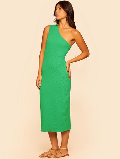 Vestido Midi Reto Naga Bright Green Cia Marítima