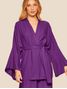 Kimono Com Faixa Lisos Monterrey Roxo Astral Cia Marítima