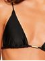 Top Cortininha + Tanga Amarradinha Liso Preto Cia Marítima