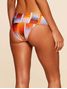 Tanga Lateral Larga Estampada Solanas  Laranja Cia Marítima