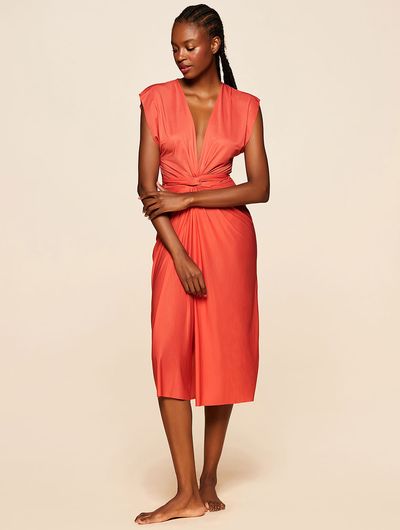 Vestido Midi Lisos Solanas Laranja Dubarry Cia Marítima Vestido Midi Lisos Solanas Laranja Dubarry Cia Marítima