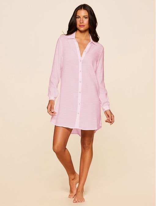 Camisa Lisos Shantung Dusty Rose Cia Marítima