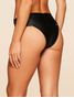 Tanga Lateral Larga Lisos Bikini Preto Cia Marítima