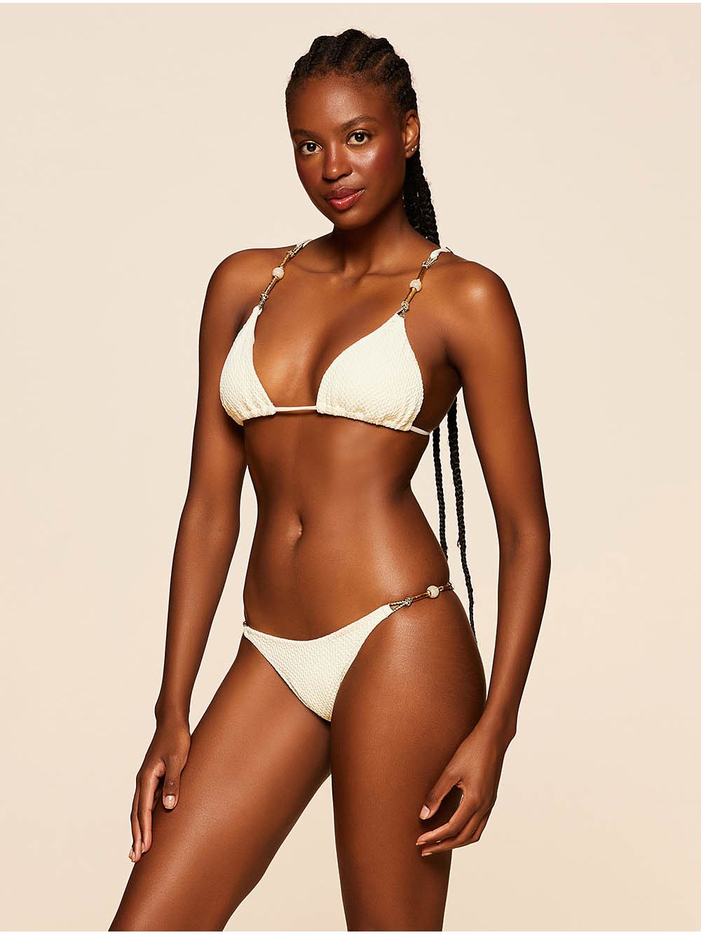 Cia Marítima — Top Cortininha + Tanga Lateral Estreita Lisos Hermosa