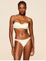 Top Meia Taça + Tanga Lateral Média Lisos Hermosa Off White Comercial Cia Marítima