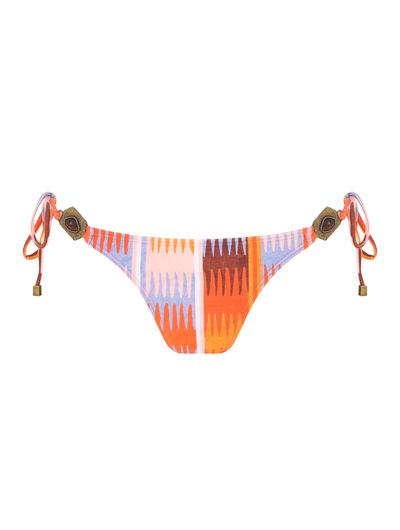 Tanga Amarradinha Estampada Solanas Laranja Cia Marítima