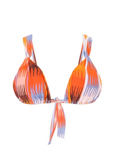 Top Cortininha Estampada Solanas Laranja Cia Marítima Top Cortininha Estampada Solanas Laranja Cia Marítima