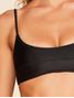 Top Faixa + Tanga Asa Delta Lisos Bikini  Preto Cia Marítima