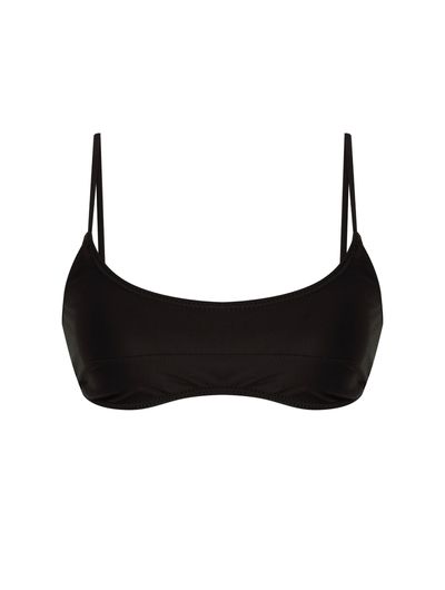 Top Faixa Lisos Bikini Preto Cia Marítima