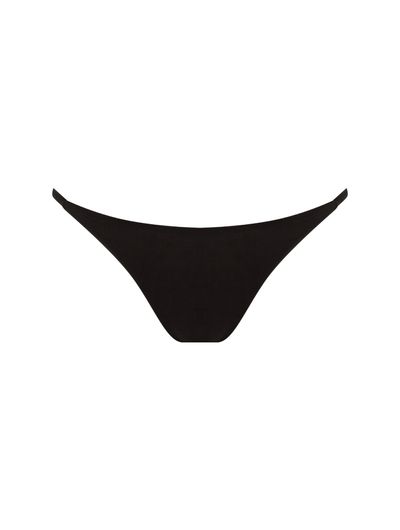 Tanga Lateral Estreita Lisos Bikini Preto Cia Marítima