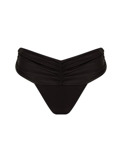 Tanga Lateral Larga Lisos Bikini Preto Cia Marítima