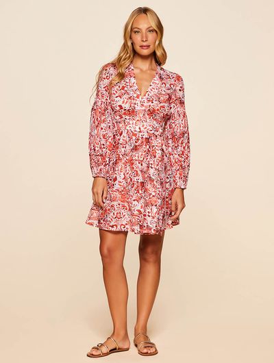 Vestido Curto Estampado Chica Vermelha Cia Marítima Vestido Curto Estampado Chica Vermelha Cia Marítima