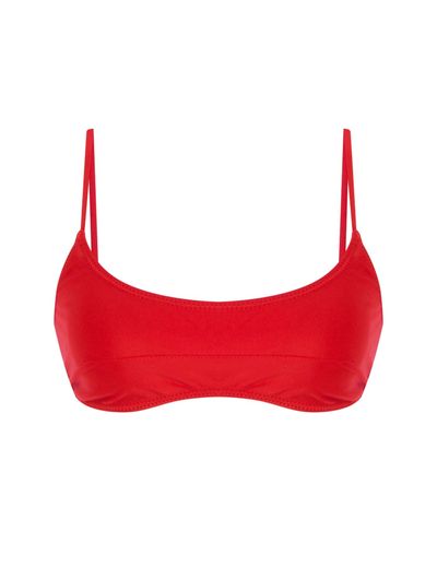 Top Faixa Lisos Chica Vermelho Scarlat Cia Marítima