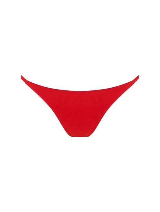 Tanga Lateral Estreita Lisos Chica Vermelho Scarlet Cia Marítima