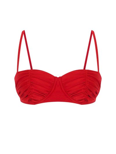 Top Meia Taça Lisos Chica Vermelho Scarlat Cia Marítima Top Meia Taça Lisos Chica Vermelho Scarlat Cia Marítima