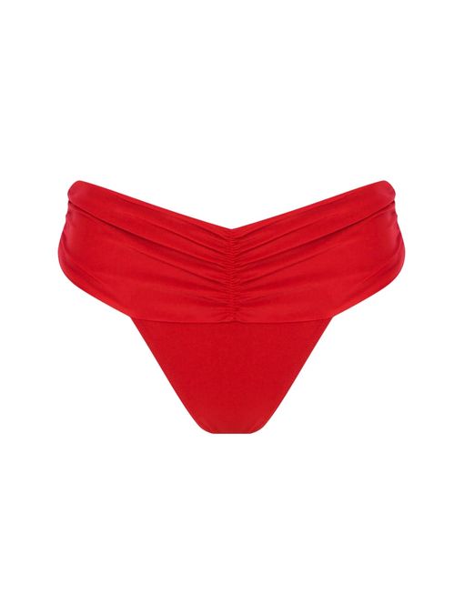 Tanga Lateral Larga Lisos Chica Vermelho Scarlet Cia Marítima