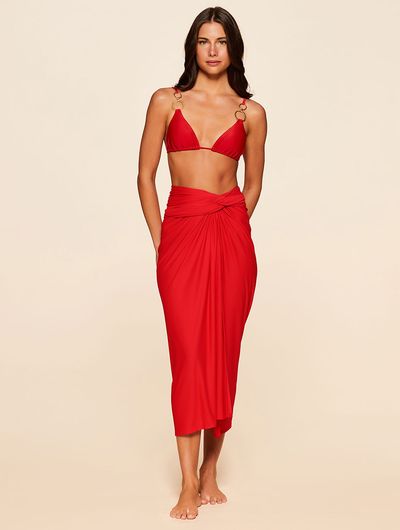 Canga Lisos Chica Vermelho Scarlet Canga Lisos Chica Vermelho Scarlet