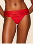 Tanga Lateral Larga Lisos Chica Vermelho Scarlet Cia Marítima