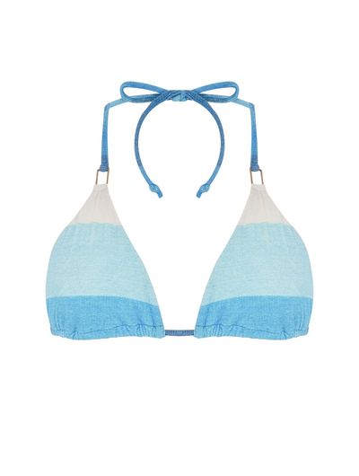 Top Cortininha Estampado Punta Azul Cia Marítima Top Cortininha Estampado Punta Azul Cia Marítima