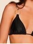 Top Cortininha + Tanga Amarradinha Lisos Bikini Preto Cia Marítima