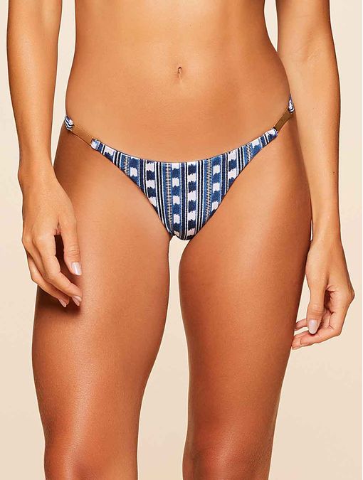 Tanga Lateral Estreita Estampada Montevidéu Estampada Azul Cia Marítma