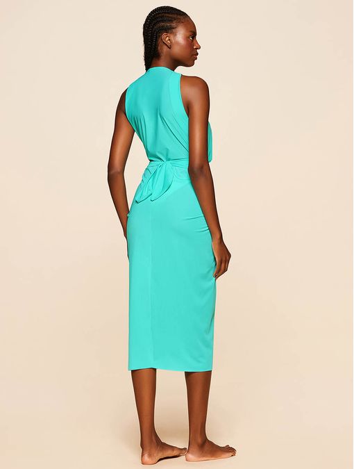 Vestido Midi Lisos La Barra Aquamarine Cia Marítma