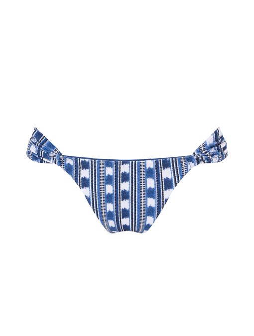 Tanga Lateral Média Estampada Azul Cia Marítma