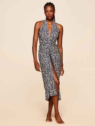 Vestido Midi Estampado Sueños Marinho Cia Marítma Vestido Midi Estampado Sueños Marinho Cia Marítma