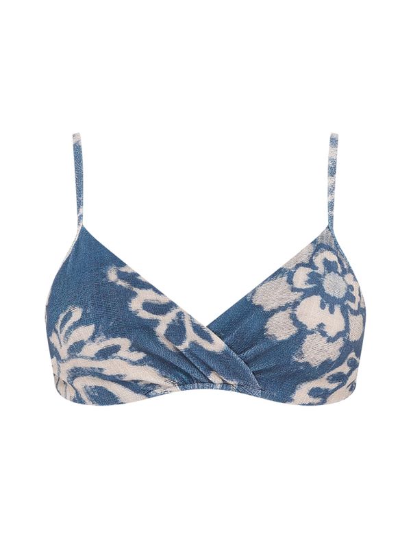 Top Meia Taça Estampado Monaco AZUL M