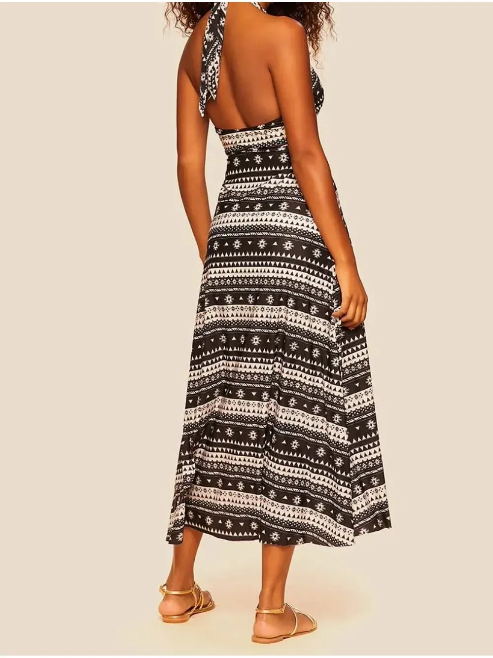 Cia Marítima — Vestido Midi Estampado San Juan