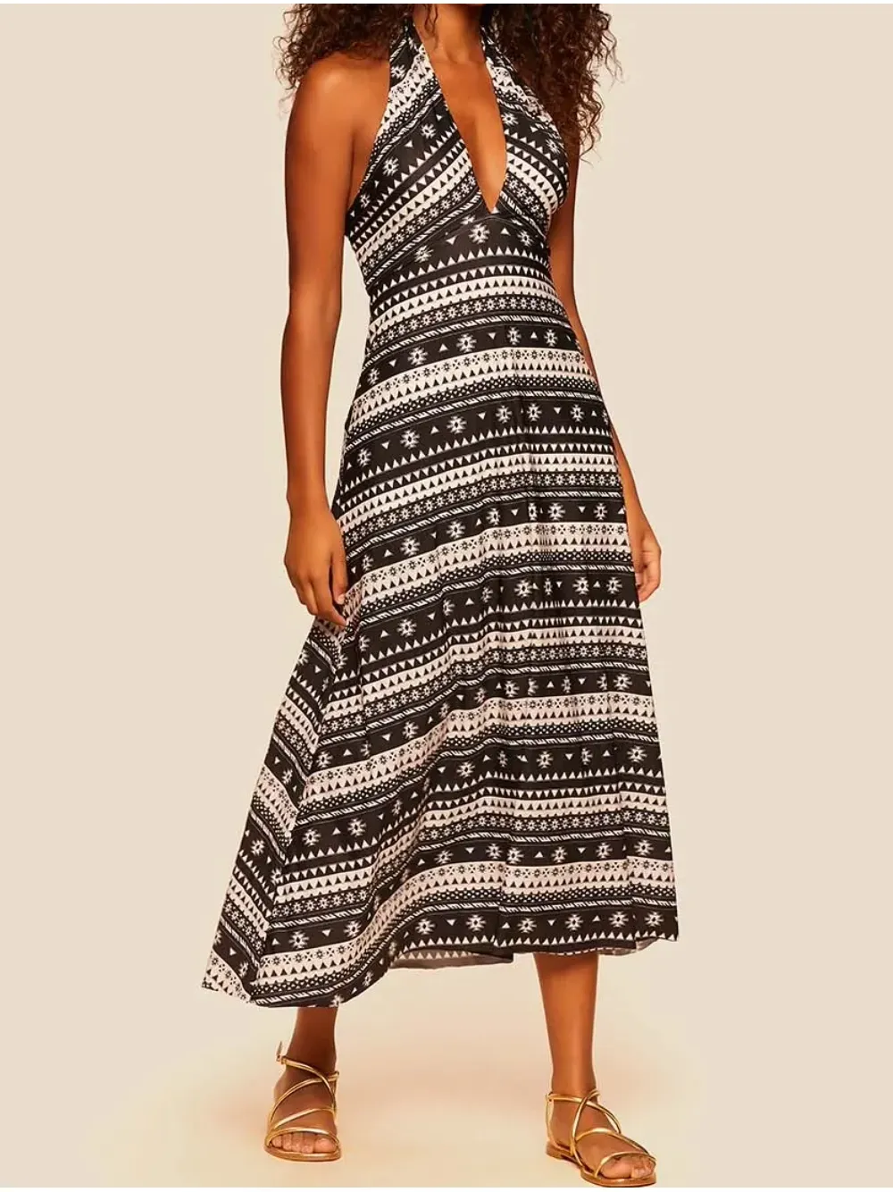 Cia Marítima — Vestido Midi Estampado San Juan