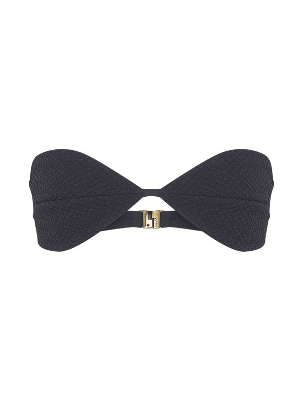 Top Bandeau com Textura Noir PRETO M