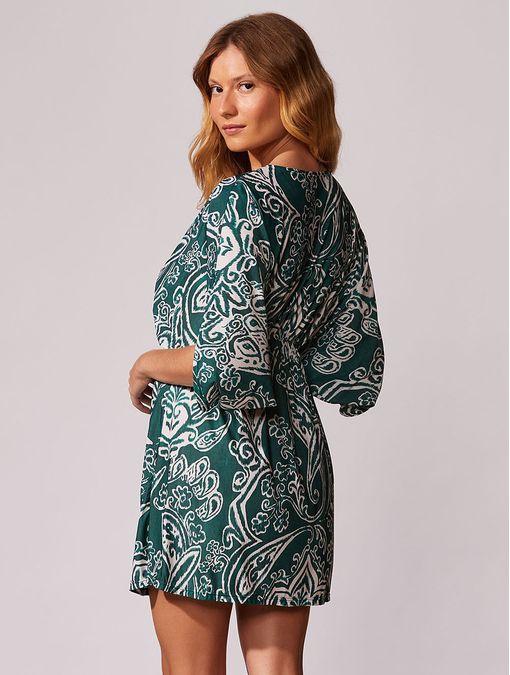 Vestido-Manga-Curta-Estampado-Antibes-Verde