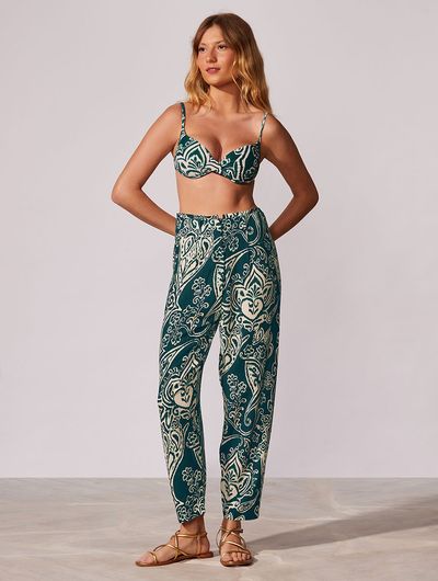 Calca-Carrot-Estampada-Antibes-Verde Calca-Carrot-Estampada-Antibes-Verde