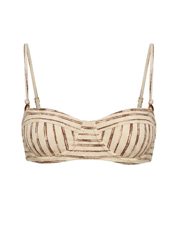 Top Meia Taça Estampado Duna OFF WHITE P